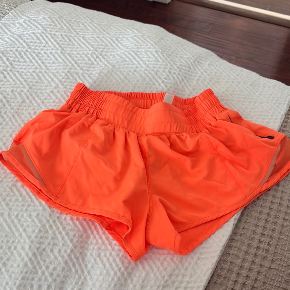 Women's Orange Athletic Shorts